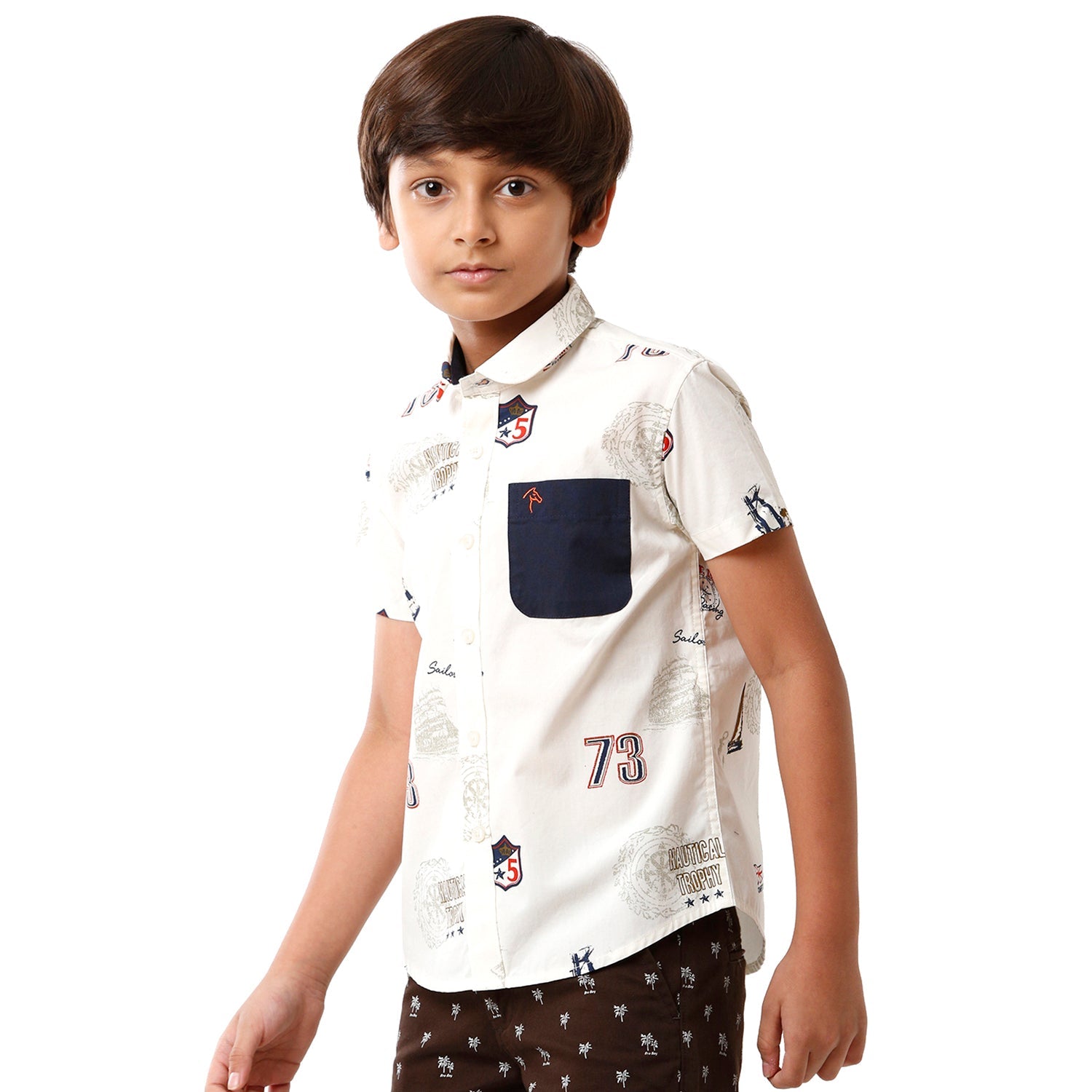 Classic Polo Bro Boys Printed Half Sleeve Slim Fit Multicolor Shirt - BBSH S2 03 B Shirts Classic Polo 