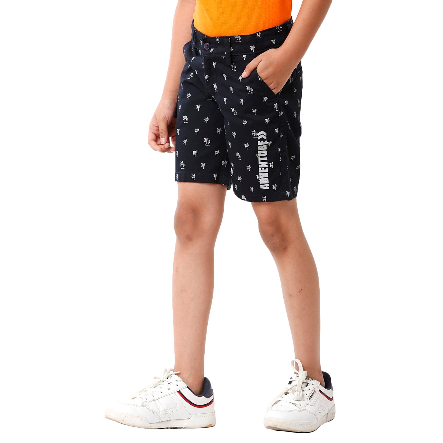 Classic Polo Bro Boys Printed Slim Fit Navy Color Cotton Shorts - BBSHRT S2 1D Shorts Classic Polo 