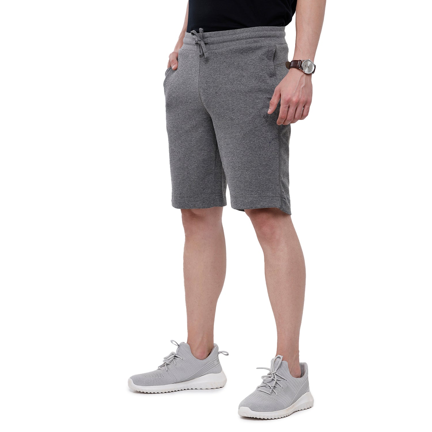 Classic Polo Mens Solid Slim Fit Shorts (NOS-DYNA - ANTHRA MEL) Classic Polo 