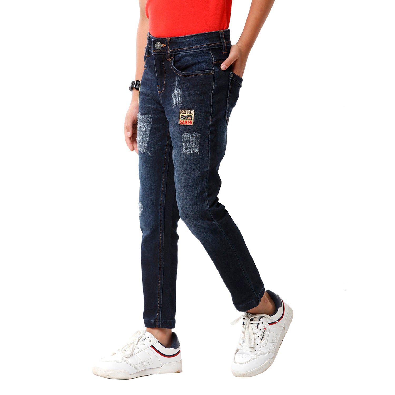 Classic Polo Bro Boys Cotton Solid Slim Fit Navy Blue Color Denim Jeans - BBD S1 02C Jeans Classic Polo 