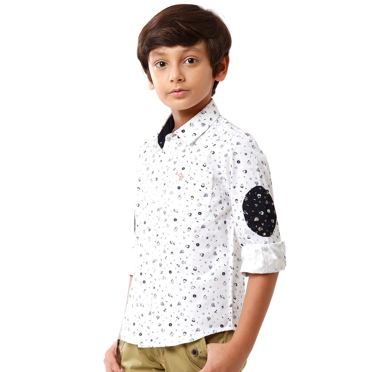 Classic Polo Bro Boys Printed Full Sleeve Slim Fit White Color Shirt - BBSH S2 06 A Shirts Classic Polo 