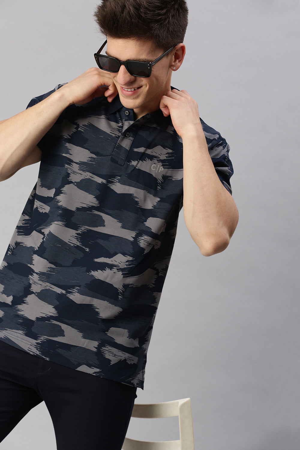 Classic Polo Men's Cotton Half Sleeve Printed Slim Fit Polo Neck Multicolor T-Shirt | Prm - 754 A
