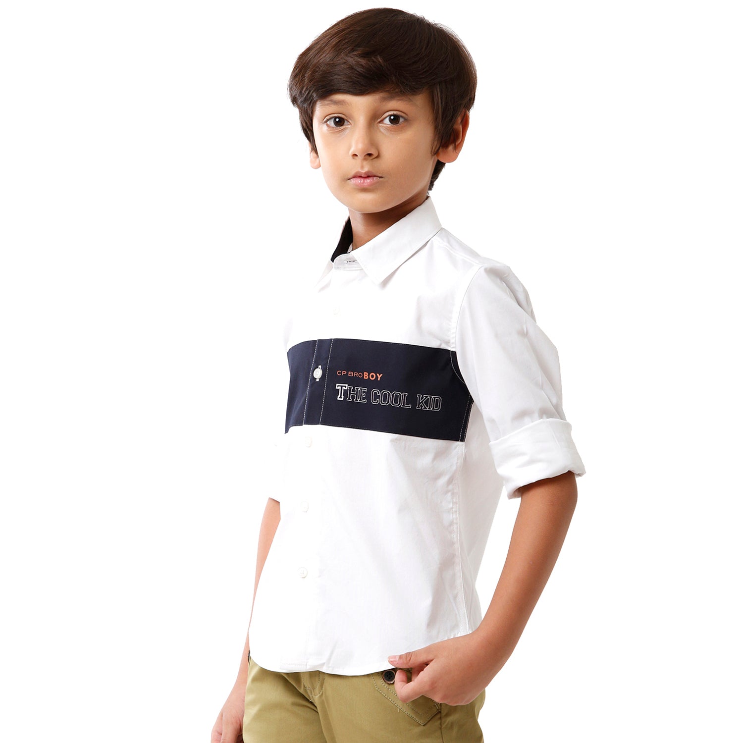 Classic Polo Bro Boys Solid Full Sleeve Slim Fit White Color Shirt - BBSH S2 39 F Shirts Classic Polo 