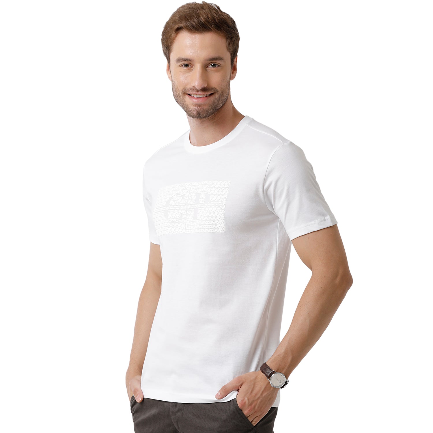 Men's White Color Half Sleeve Round Neck Solid T Shirt - BALENO - 410 B SF C T-shirt Classic Polo 