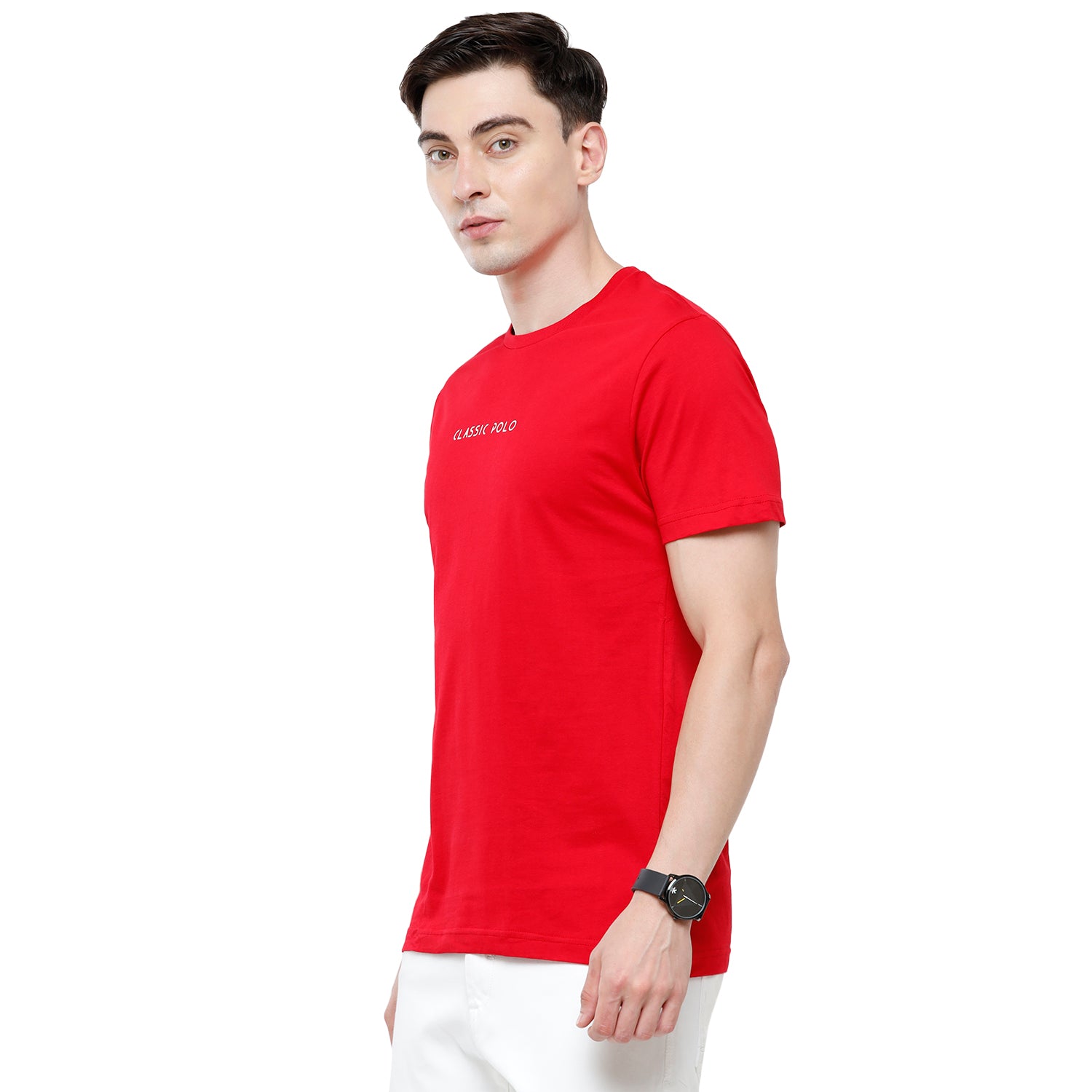 Classic polo Men's Basic Solid Single Jersey Crew Half Sleeve Slim Fit T-Shirt ( Trio Pack) - Ceres - 04 Classic Polo 