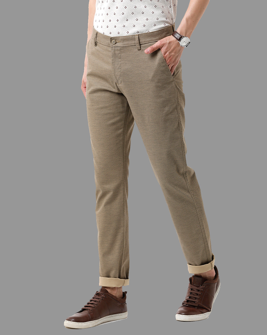 Buy ALLEN SOLLY Mens Smart Fit Solid Trousers  Shoppers Stop
