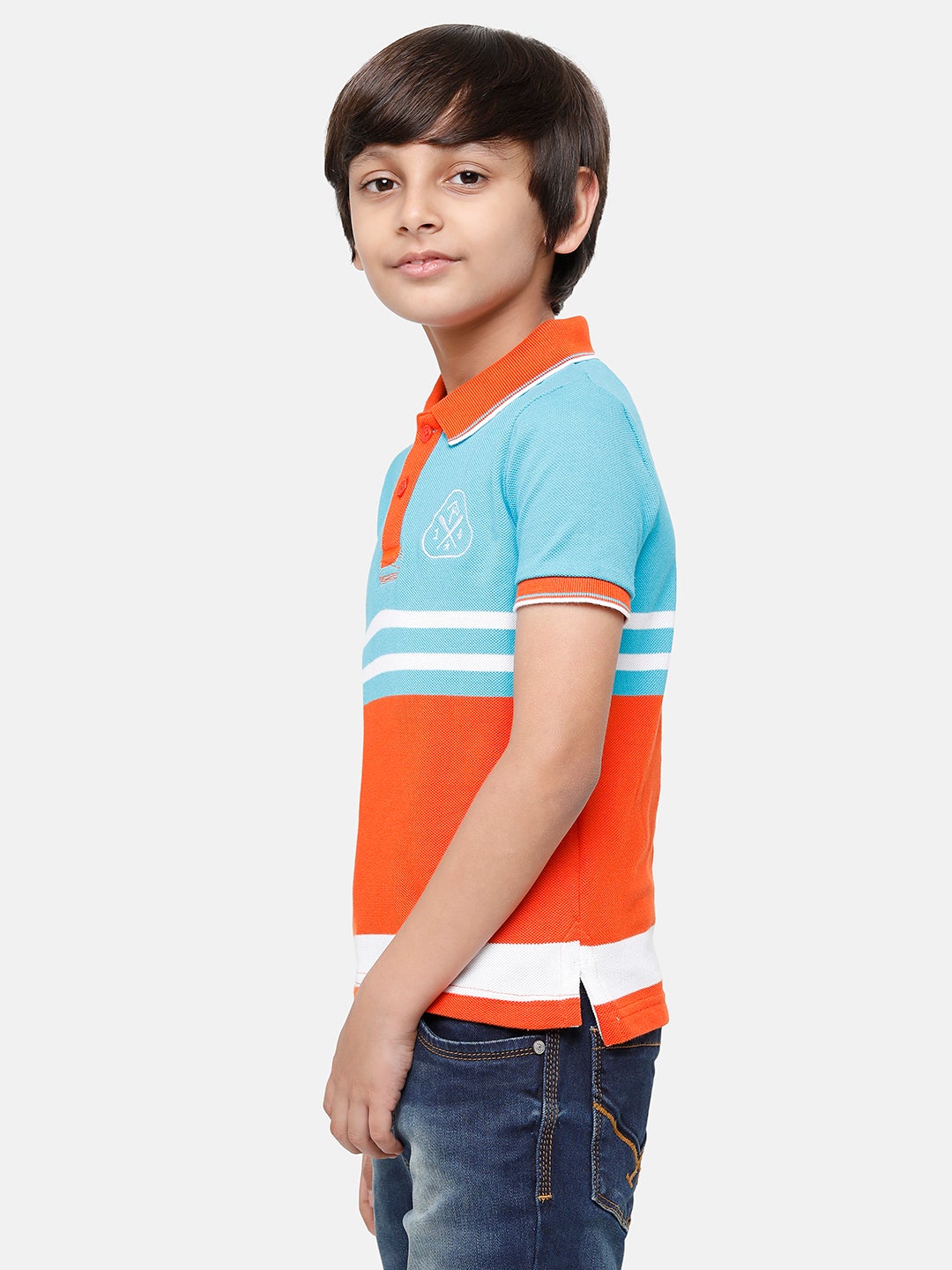 CP Boys Multi Stripes Slim Fit Polo Neck T-Shirt T-shirt Classic Polo 