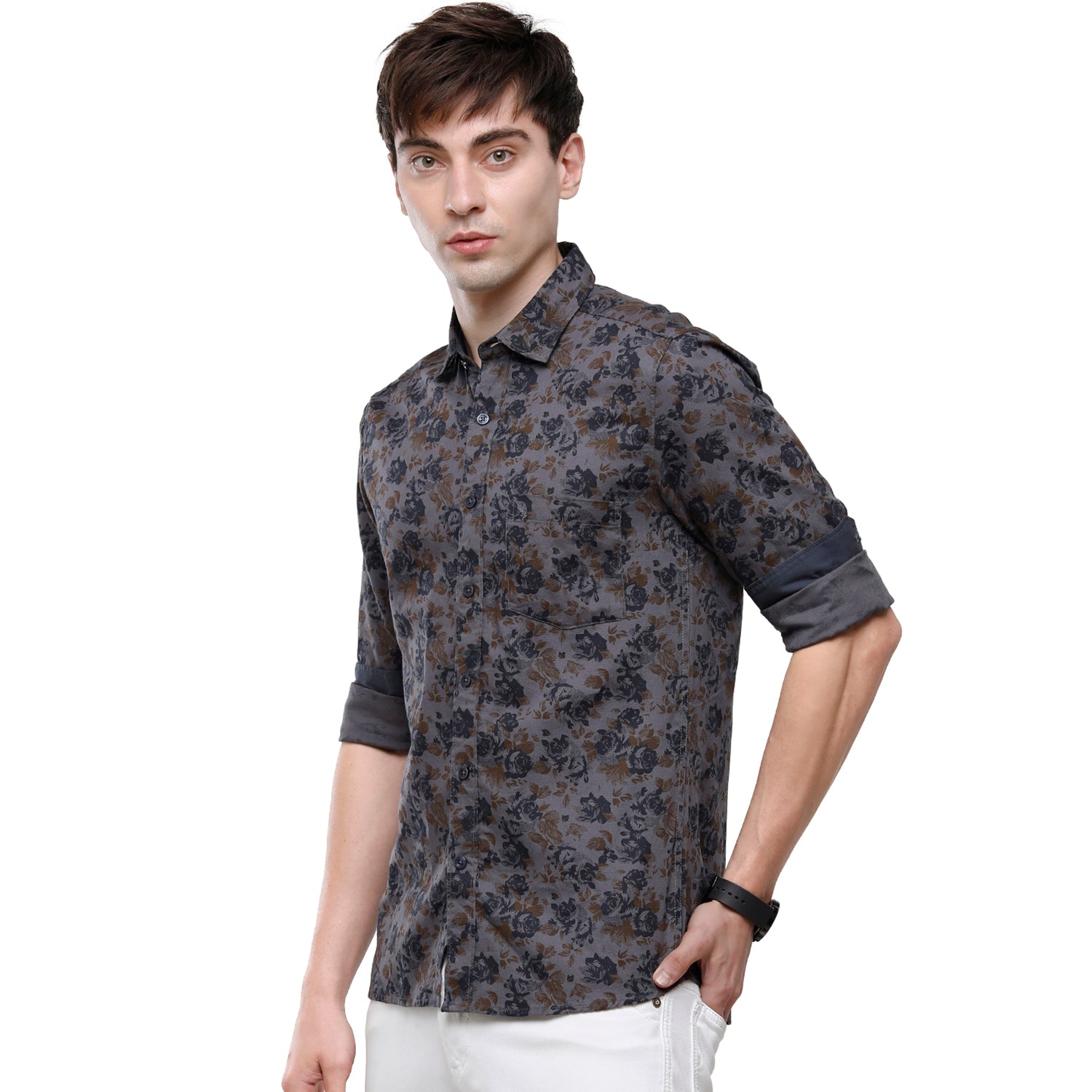 Swiss Club Mens 100% Cotton Printed Full Sleeve Woven Shirt - Multicolor (S-SC-82 A-FS-PRT-SF) Shirts Swiss club 