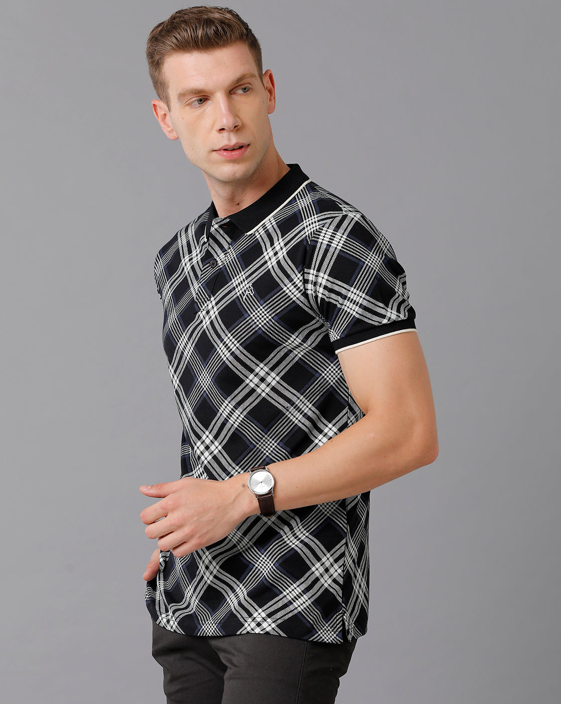 CP BRO Men's Cotton Printed Slim Fit Multicolor T-Shirt | Brp - 341 A