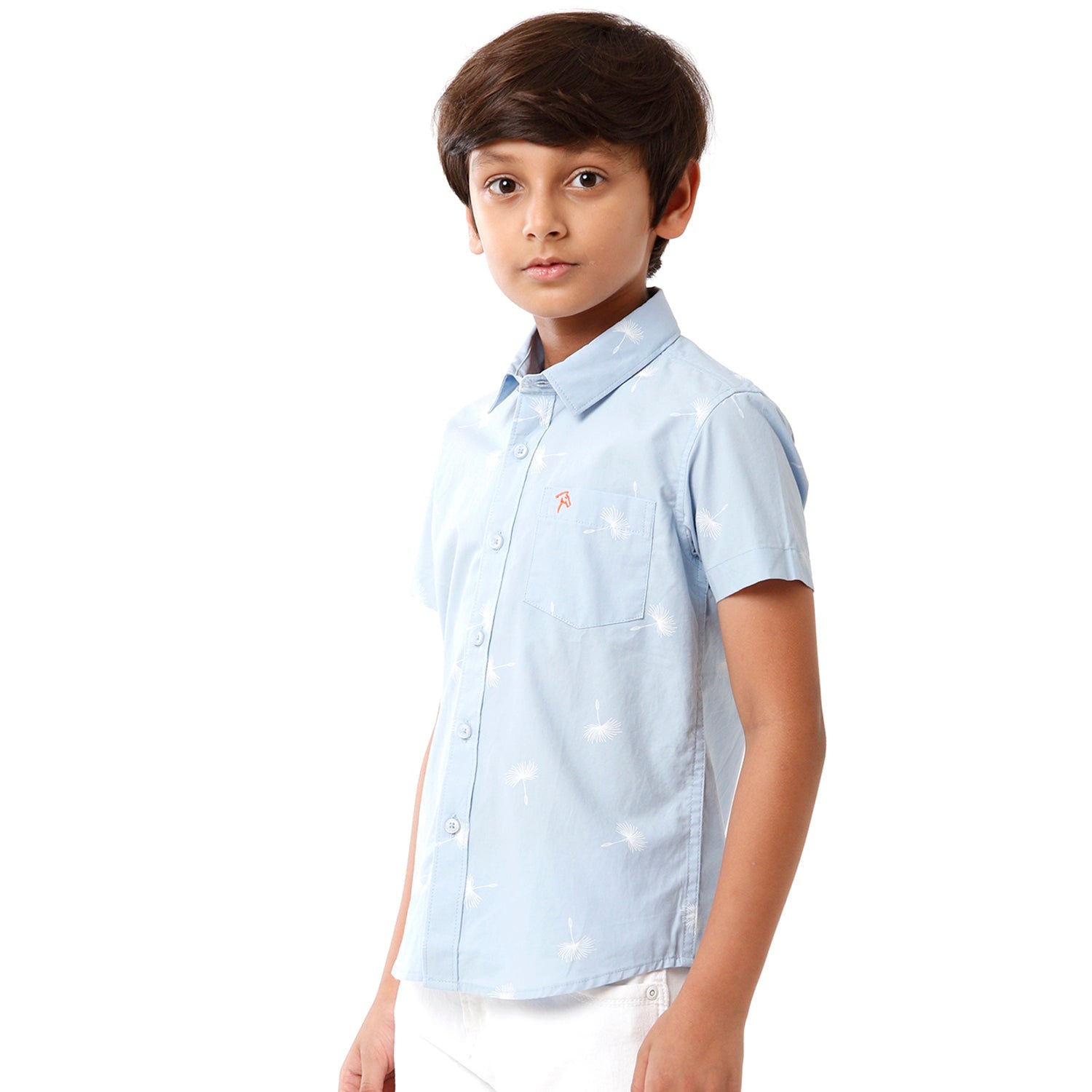 Classic Polo Bro Boys Printed Half Sleeve Slim Fit Light Blue Color Shirt - BBSH S2 04 A Shirts Classic Polo 