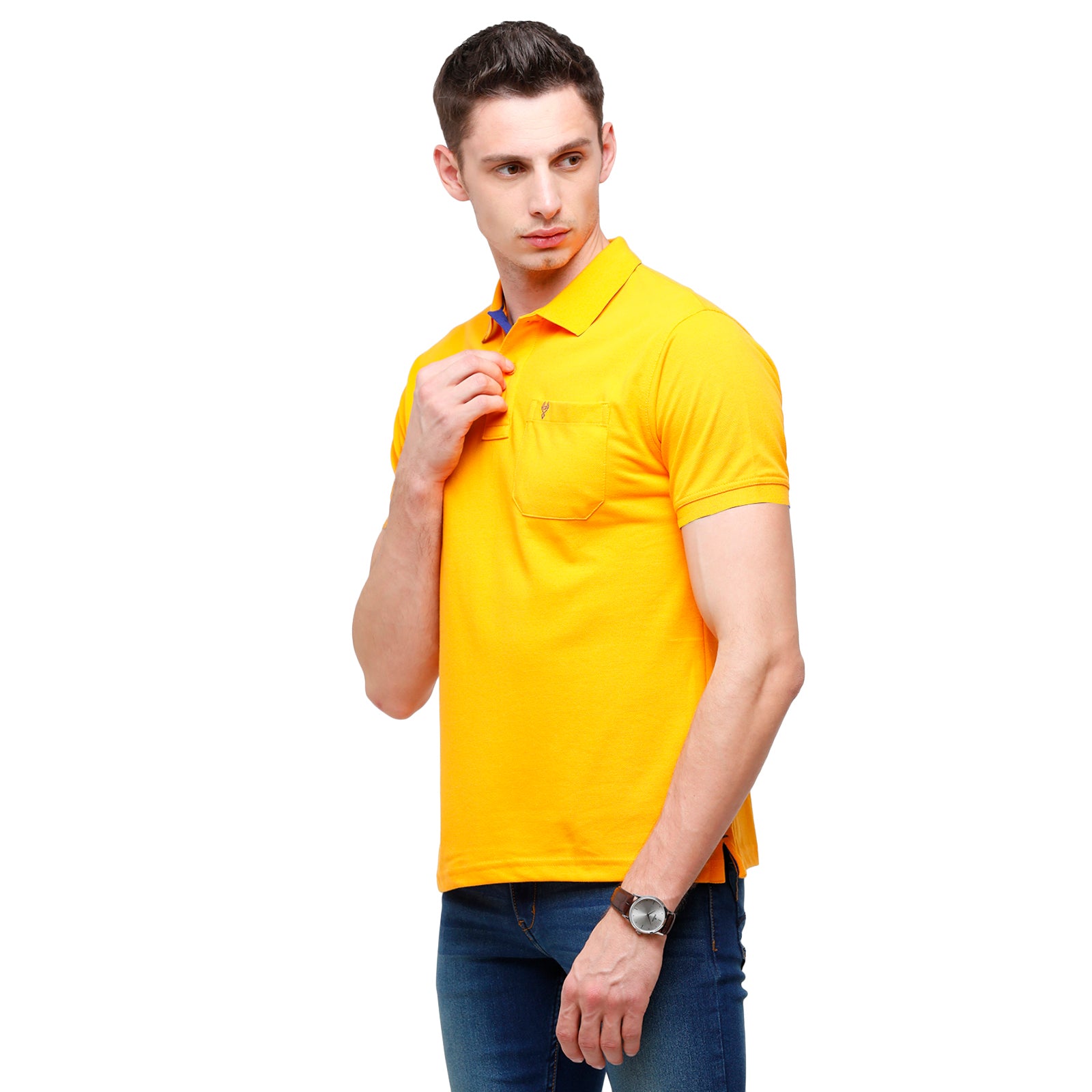Men's Orange Polo Authentic Fit T-Shirt - SSN 213 T-shirt Classic Polo 