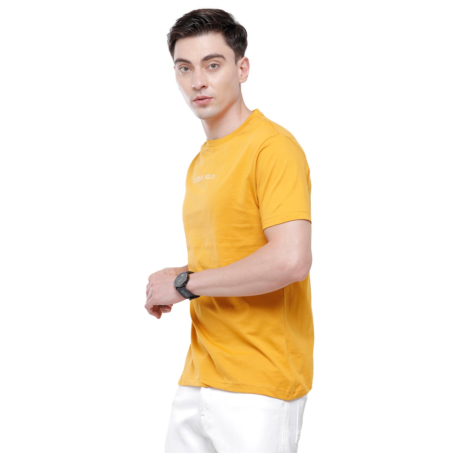 Classic polo Men's Basic Solid Single Jersey Crew Half Sleeve Slim Fit T-Shirt ( Trio Pack) - Ceres - 03 Classic Polo 