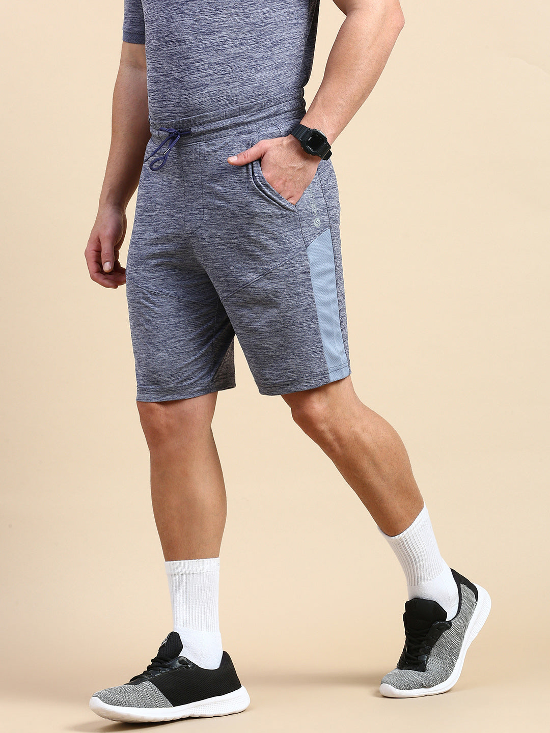 Classic Polo Men's Bottom Polyester Grey Slim Fit Active Wear Shorts | GEN-X-SHORTS-03 C