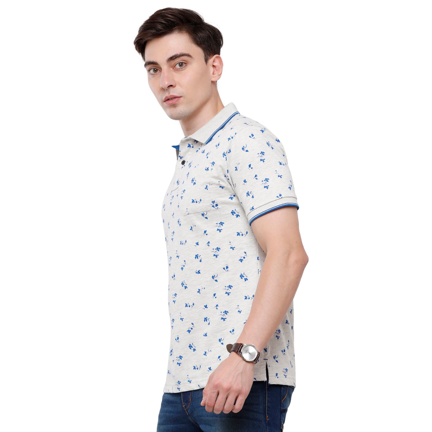 Classic Polo Mens Printed Half Sleeve Slim Fit T-Shirt (BELLO - 162 B SF P) T-shirt Classic Polo 