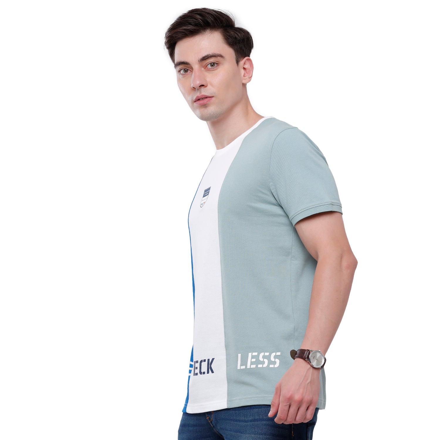 Swiss Club Mens Color Block Half Sleeve Slim Fit T-Shirt (CUB - 44 B SF C) T-shirt Swiss Club 