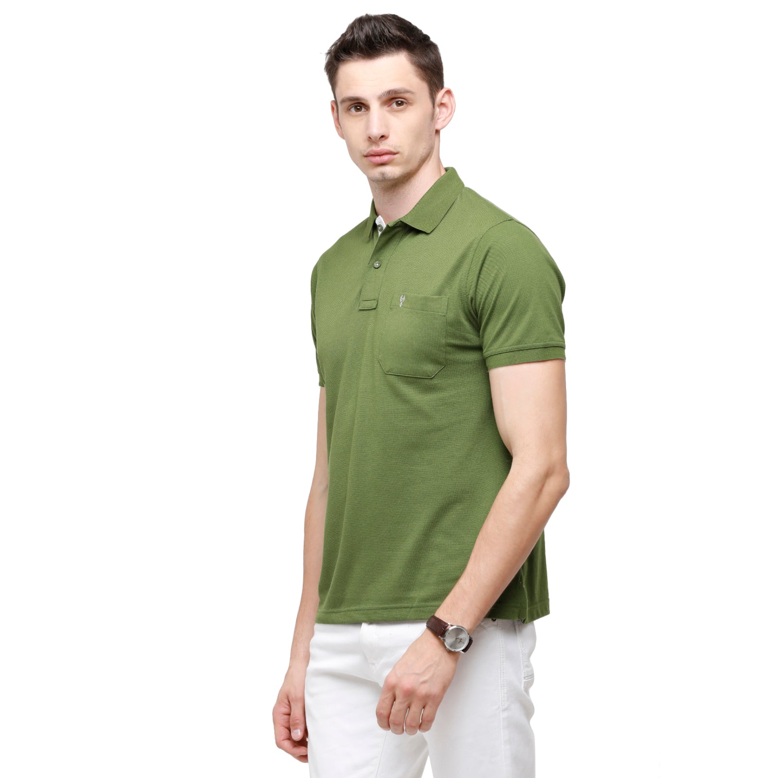 Men's Dark Green Polo Authentic Fit T-Shirt - 4SSN 210 T-shirt Classic Polo 