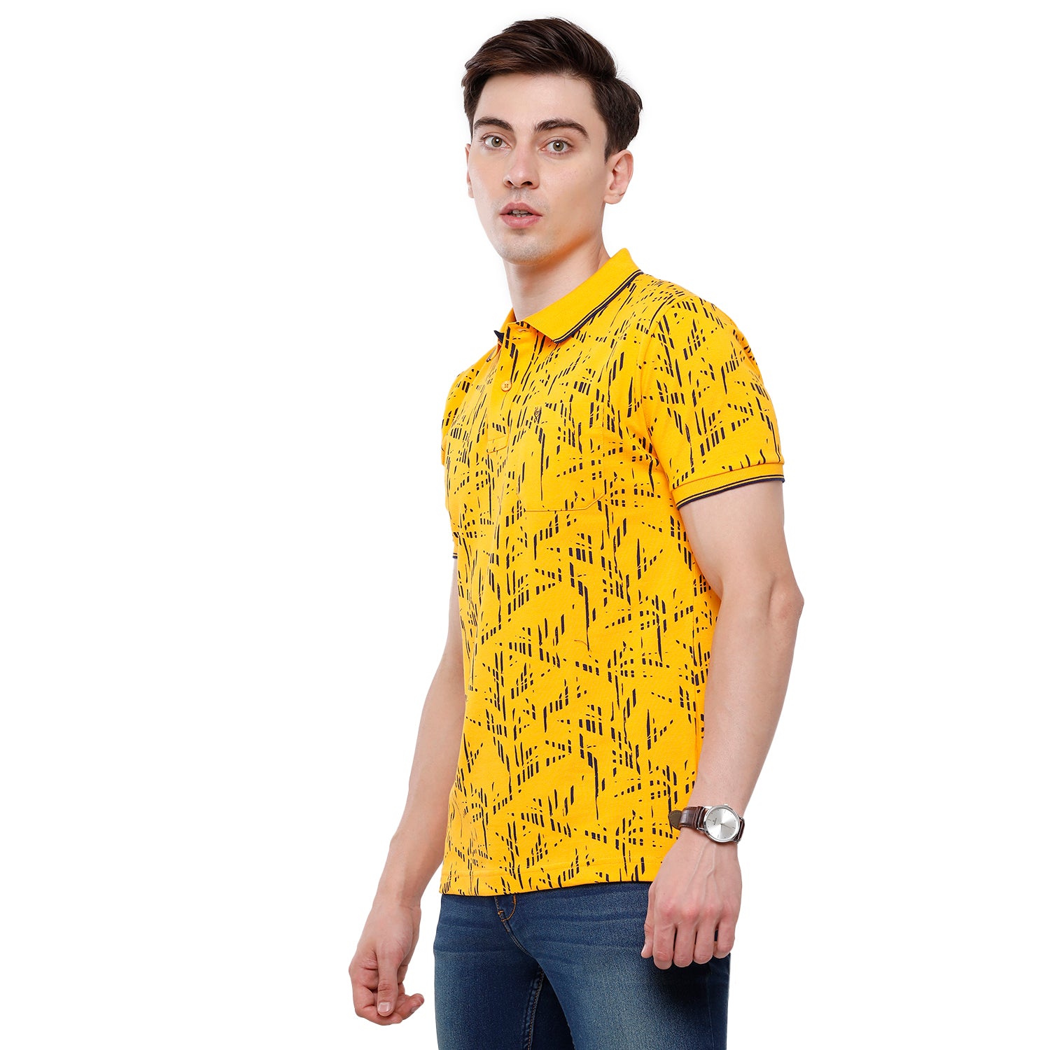 Classic Polo Mens Printed Half Sleeve Slim Fit T-Shirt (BEAU - 131 A SF P) T-shirt Classic Polo 