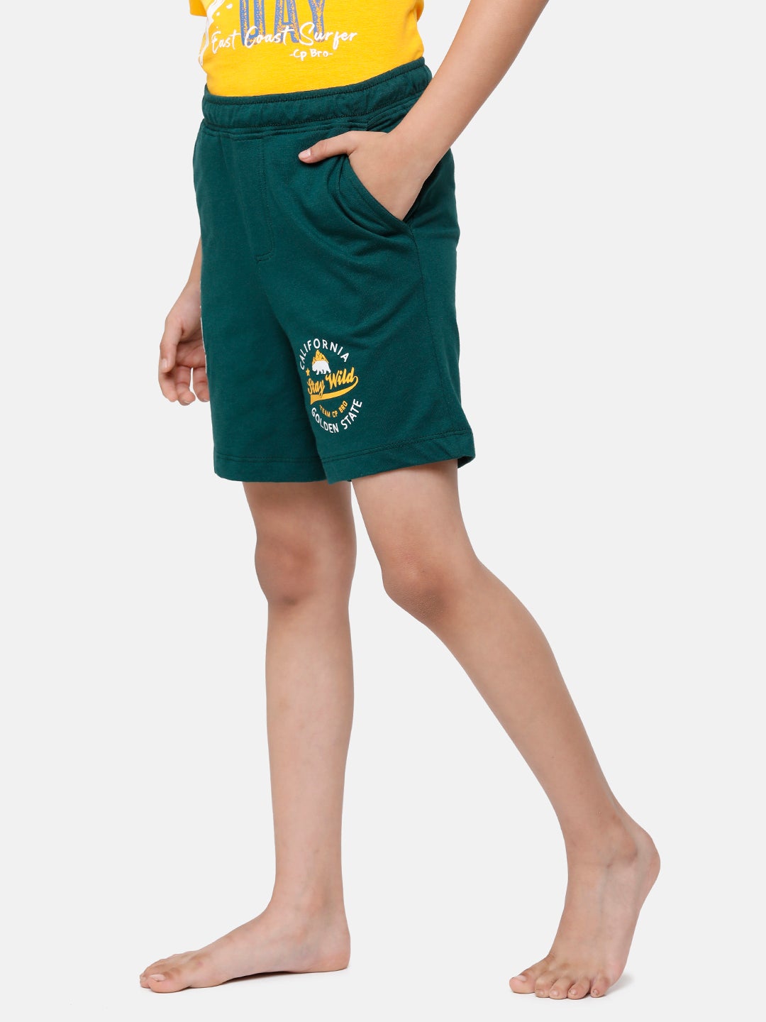 CP Boys Dark Blue Solid Slim Fit Shorts Shorts Classic Polo 