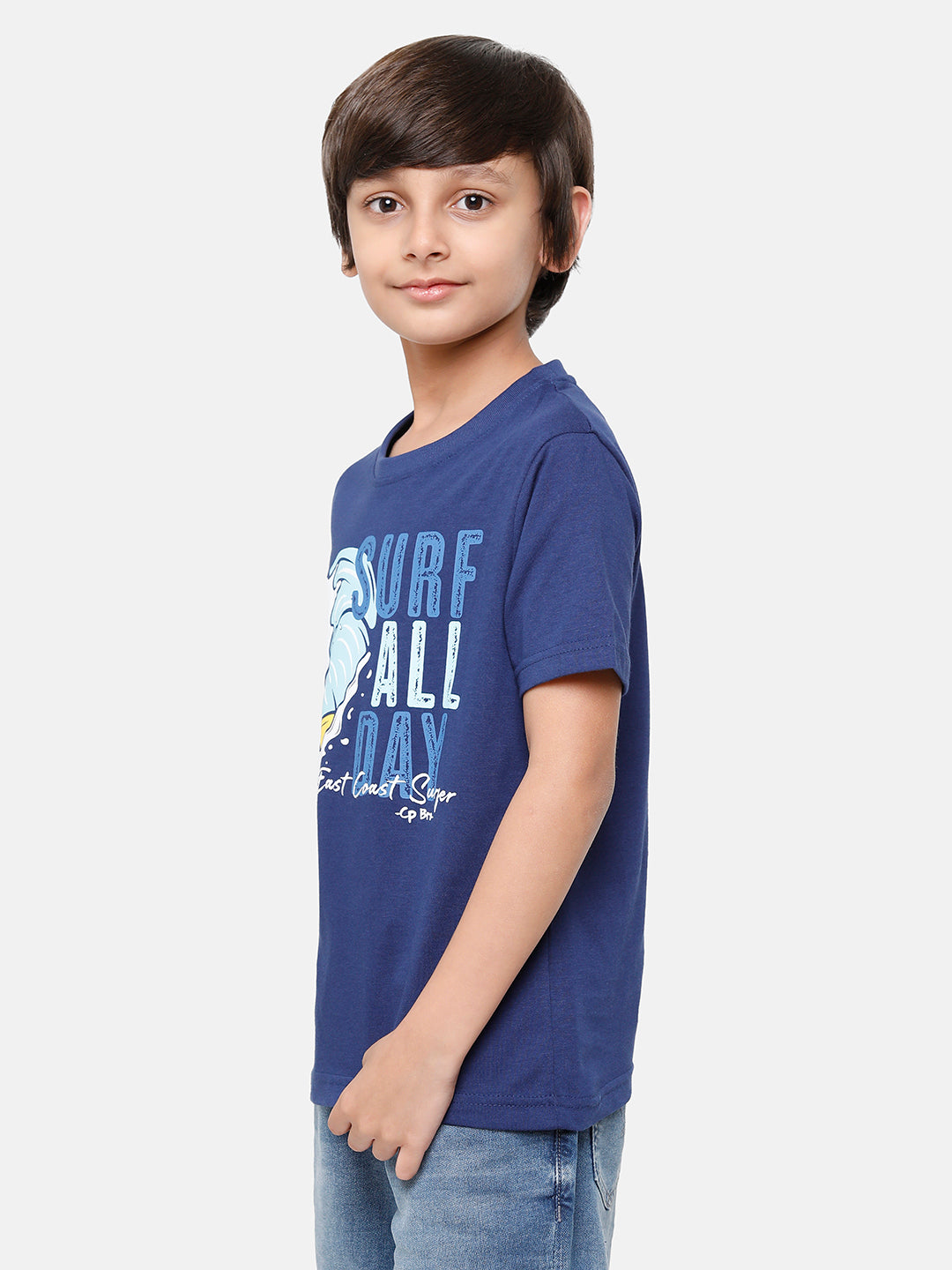 CP Boys Blue Slim Fit Round Neck T-Shirt T-shirt Classic Polo 
