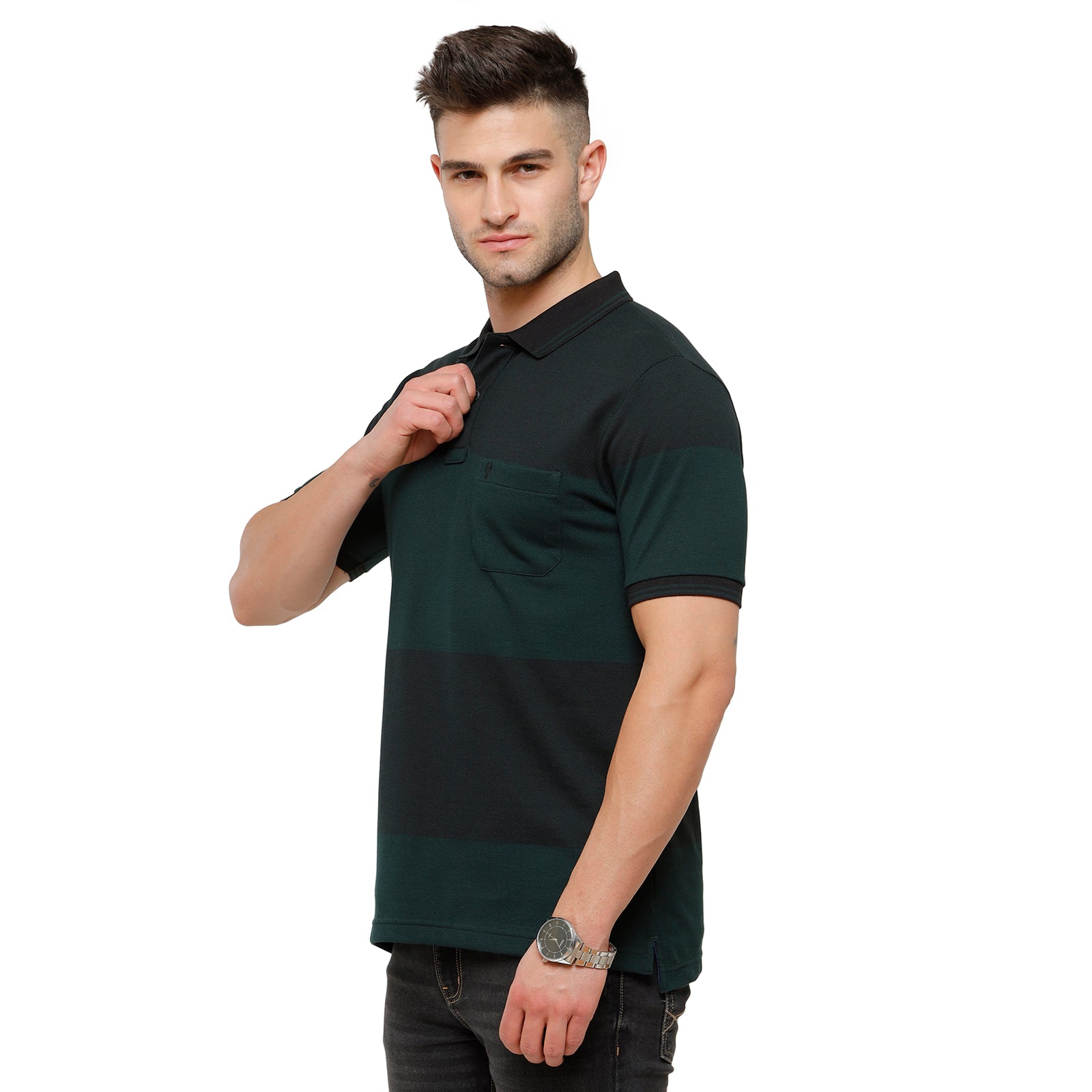 Classic Polo Mens Stripes Half Sleeve Slim Fit T-Shirt ADORE - 162 A T-shirt Classic Polo 