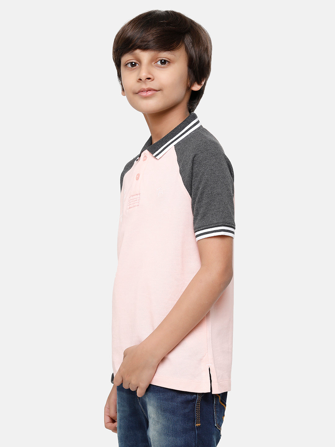 CP Boys Multicolor Colorblock Slim Fit Polo Neck T-Shirt T-shirt Classic Polo 