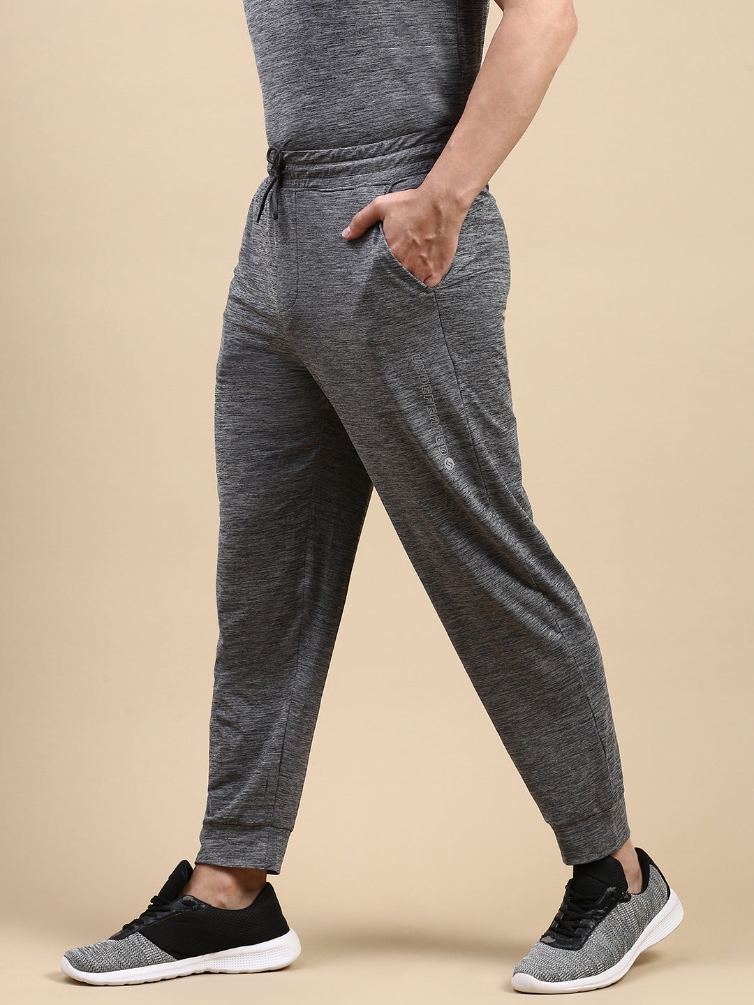 Classic Polo Men's Polyster Dark Grey Slim Fit Active Wear Trackpant