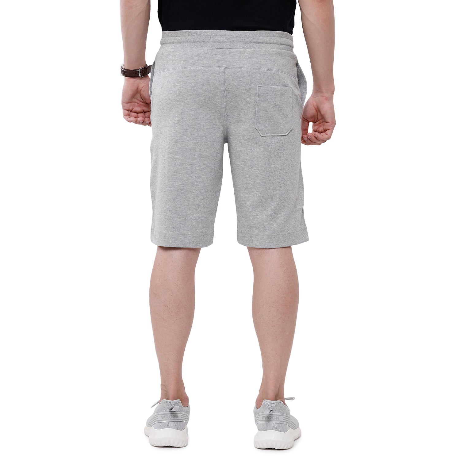 Classic Polo Mens Solid Slim Fit Shorts (NOS-DYNA - GREY MEL) Classic Polo 