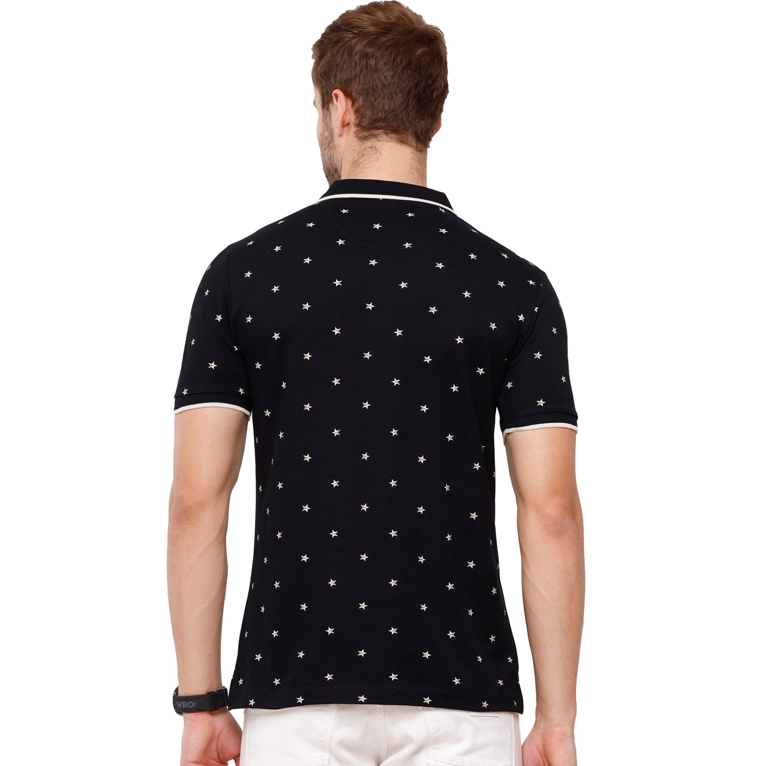 Classic Polo Mens Printed Half Sleeve Slim Fit Polo Neck T-Shirt (BEAU - 161 B SF P) T-shirt Classic Polo 