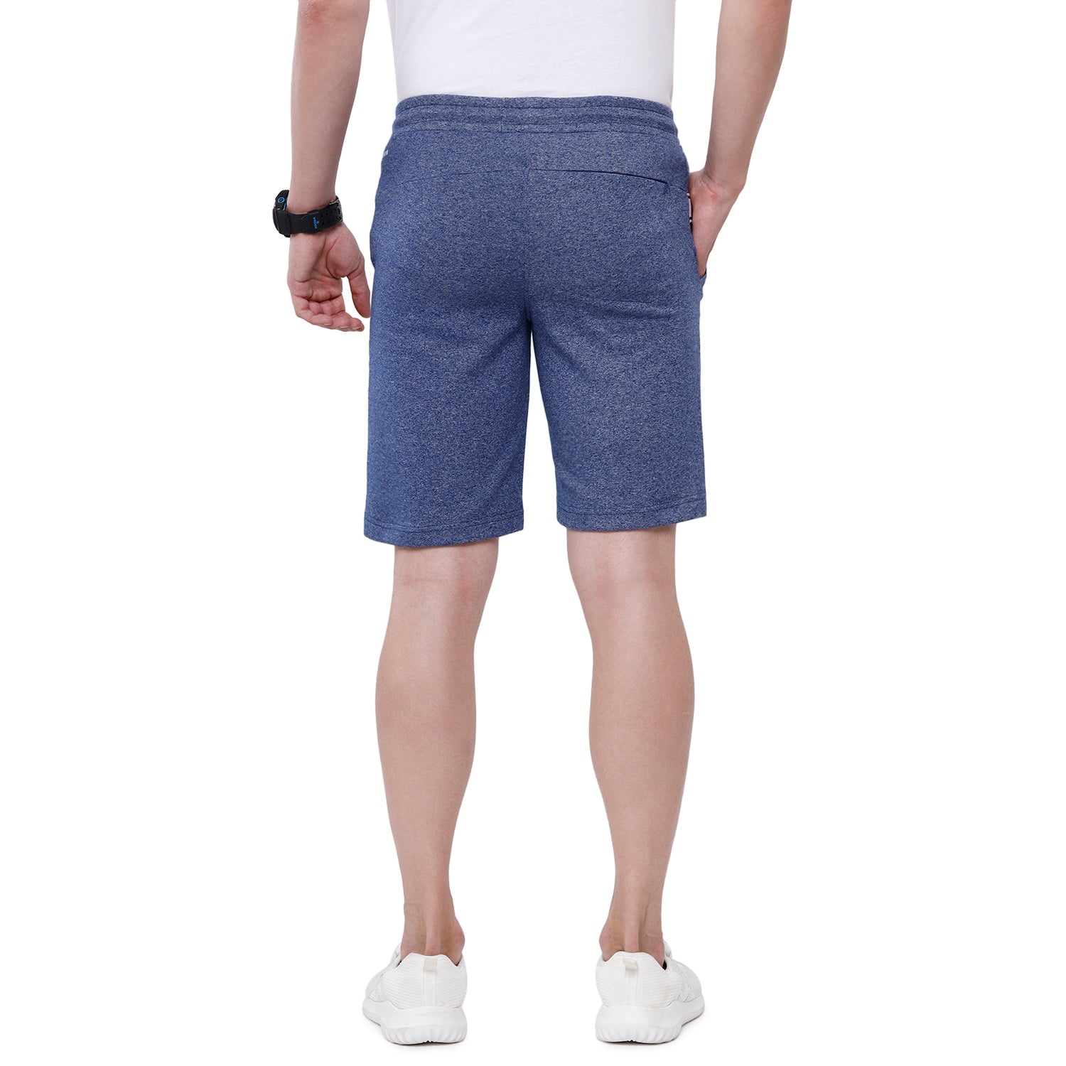 Classic Polo Men's Blue Melange Printed Slim Fit Comfy Shorts - Cielo - 01 B Shorts Classic Polo 