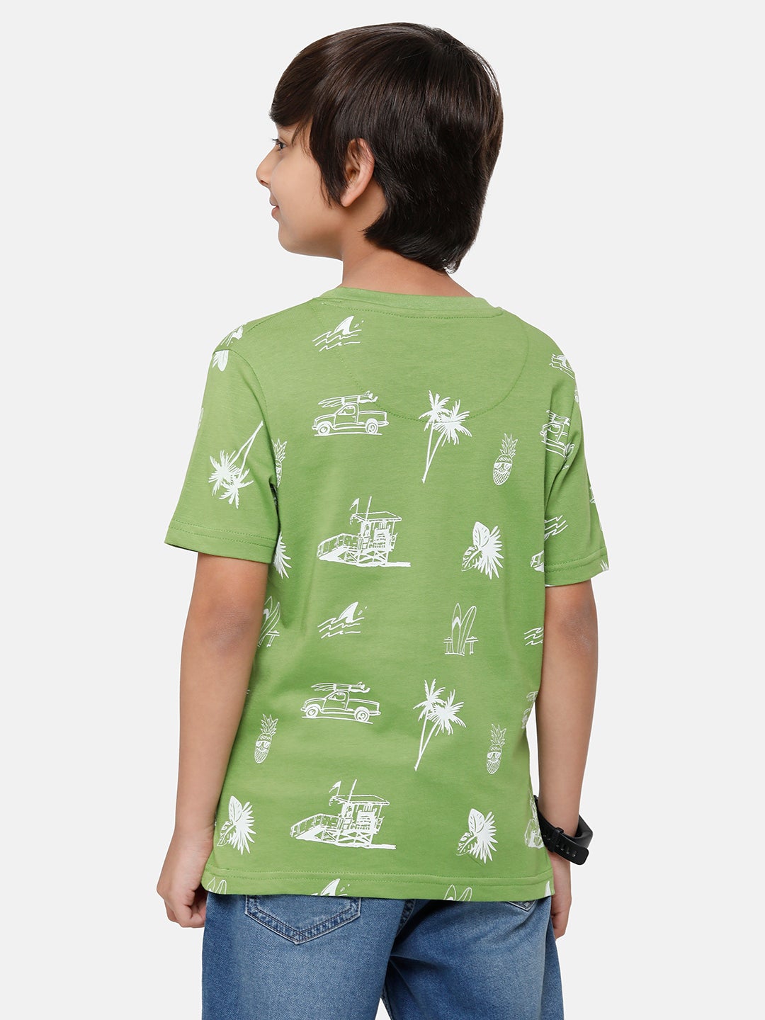 CP Boys 100% Cotton Printed Half Sleeve Slim Fit Round Neck T-Shirt T-shirt Classic Polo 