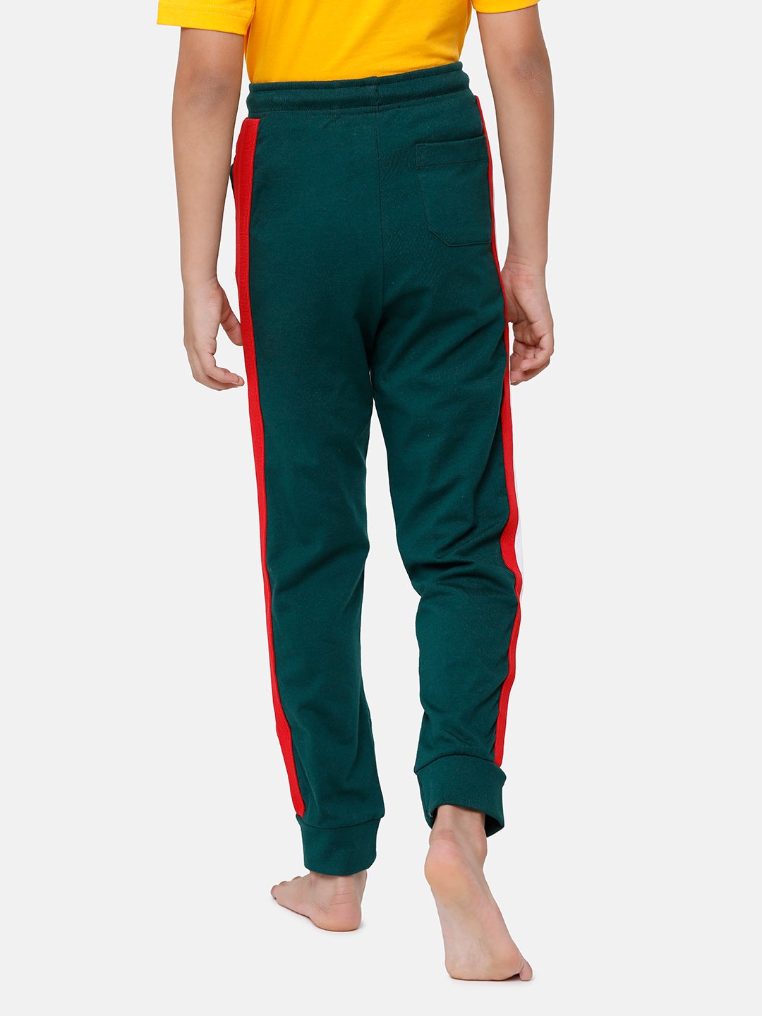 CP Bro Boys Green Printed Slim Fit Track Pant Track Pants Classic Polo 