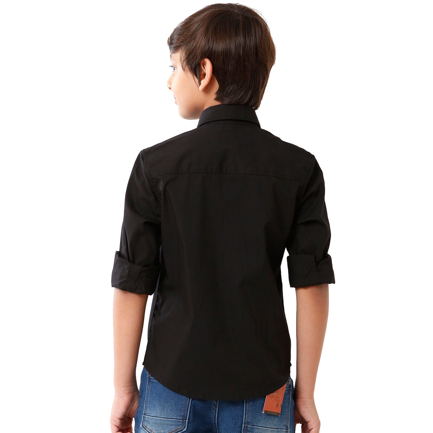 Classic Polo Bro Boys Color Block Full Sleeve Slim Fit Black Color Shirt - BBSH S2 39 K Shirts Classic Polo 