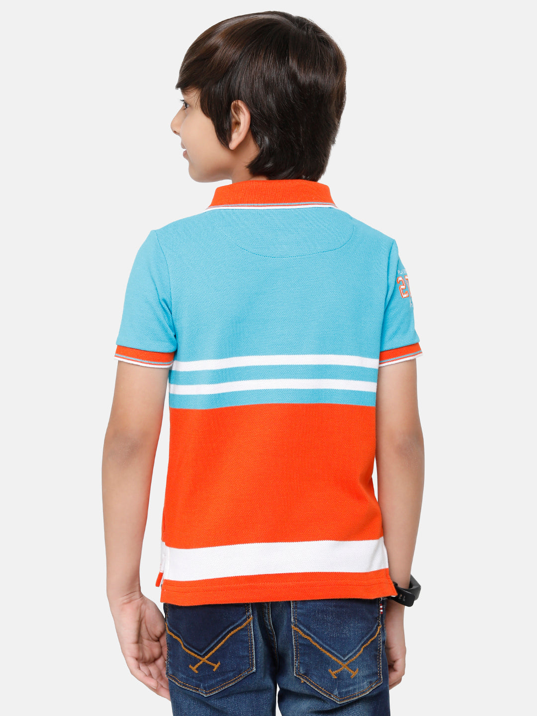 CP Boys Multi Stripes Slim Fit Polo Neck T-Shirt T-shirt Classic Polo 