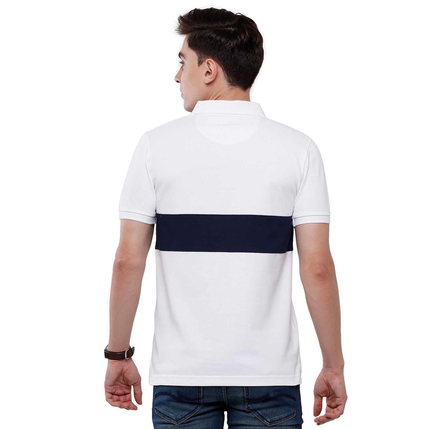 Swiss Club Mens Color Block Half Sleeve Slim Fit T-Shirt (STAG - 201 A SF P) T-shirt Swiss Club 