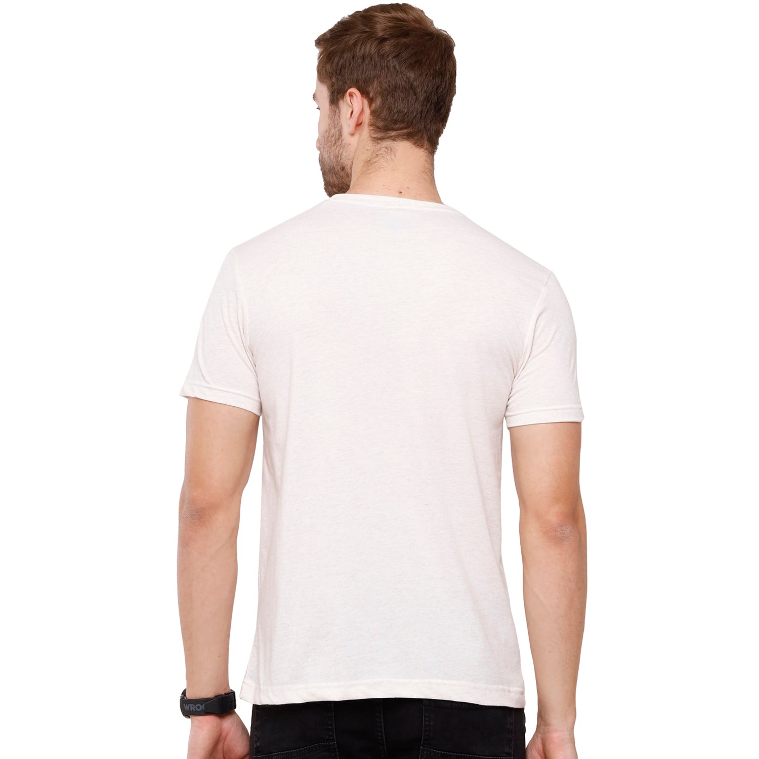 Classic Polo Mens Chest Print Half Sleeve Slim Fit Crew Neck T-Shirt (FLASH-RN-109 SF C) Classic Polo 