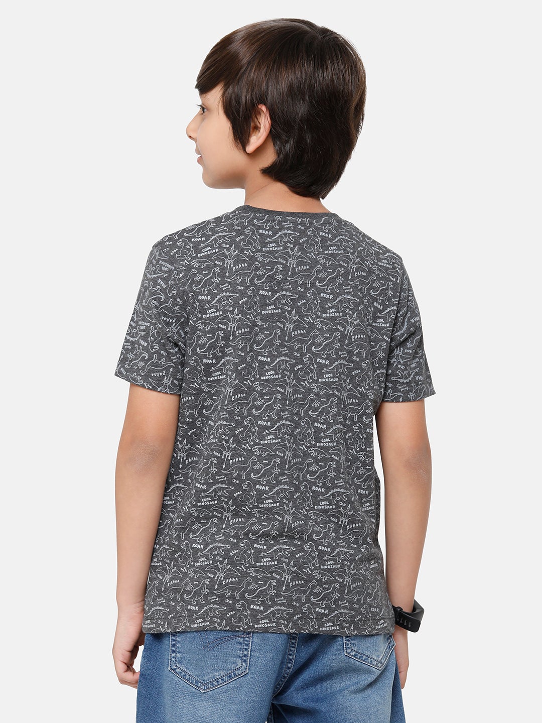CP Boys Poly Printed Slim Fit Green Round Neck T-Shirt T-shirt Classic Polo 