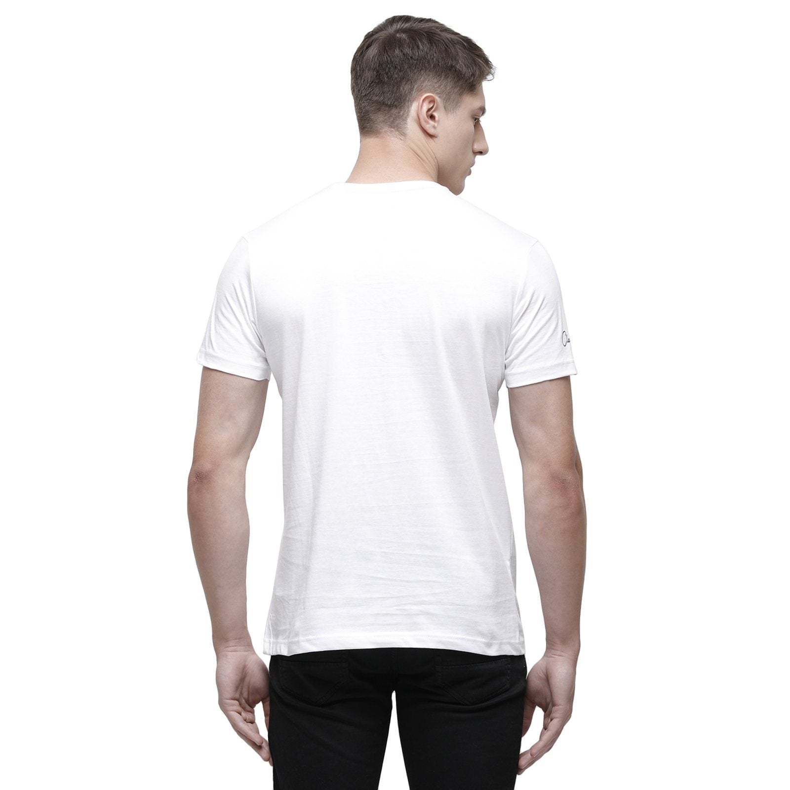 Classic polo Men's Round Neck Half Sleeve White 100% Cotton T-Shirt BALENO - 361 A SF C T-shirt Classic Polo 
