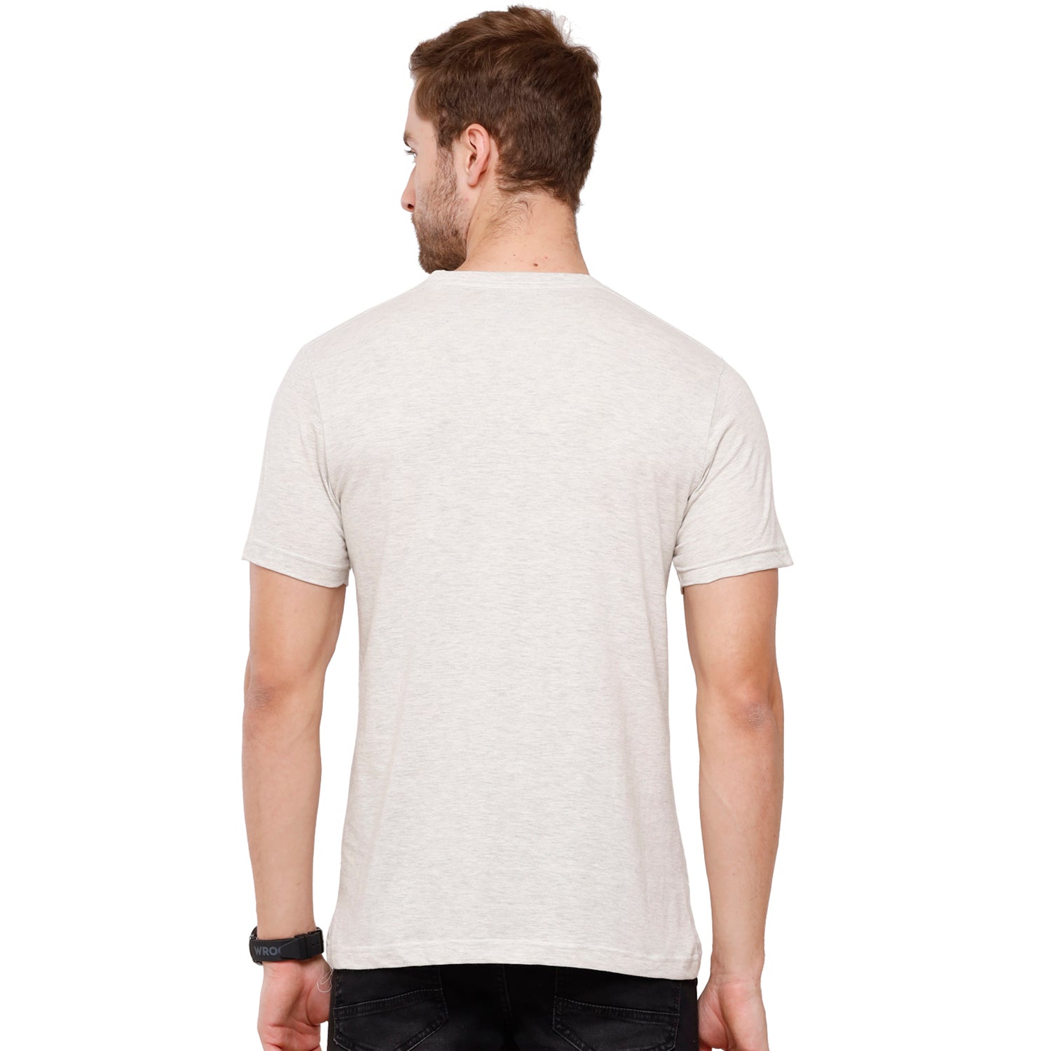 Classic Polo Mens Chest Print Half Sleeve Slim Fit Crew Neck T-Shirt (FLASH-RN-107 SF C) Shirts & Tops Classic Polo 