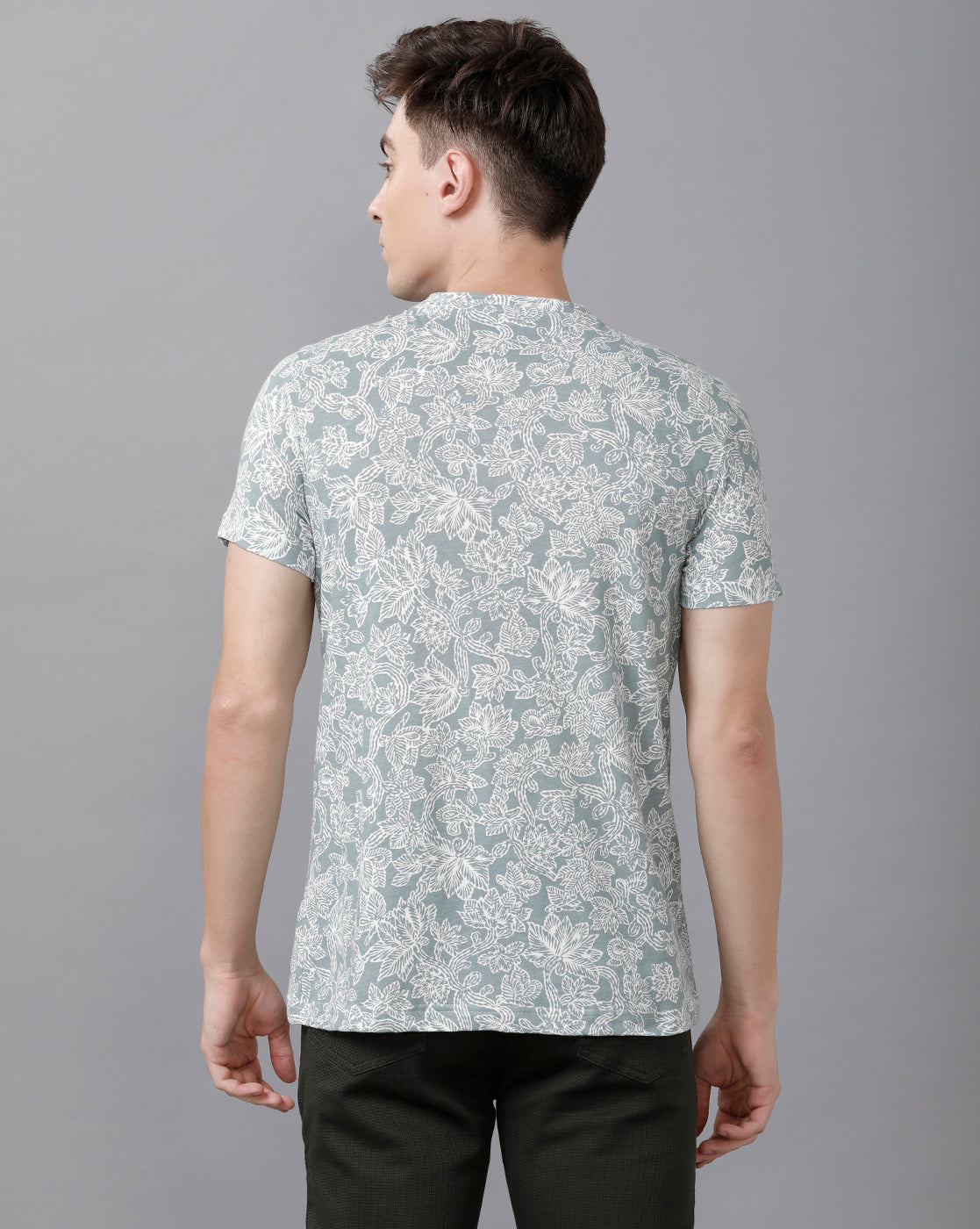 CP BRO Men's Cotton Printed Half Sleeve Slim Fit Round Neck Multicolor T-Shirt | Brcn 508