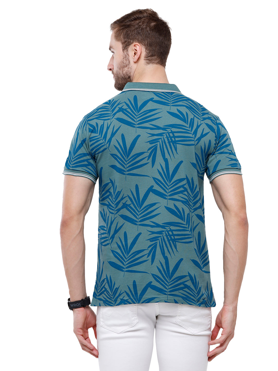 Swiss Club Mens Printed Slim Fit Half Sleeve Polo Neck T-Shirt (STAG - 209 A SF P) T-shirt Swiss Club 
