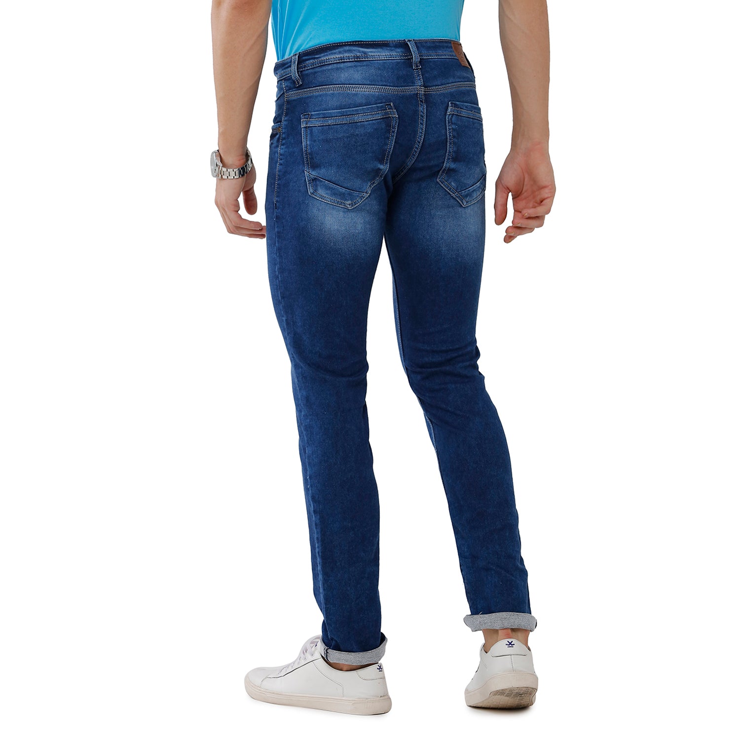 Classic Polo Bro Mens 100% Cotton Solid Slim Fit Ice Blue Color Denim (BDN1-11 A-ICB-SK-LY) Classic Polo 