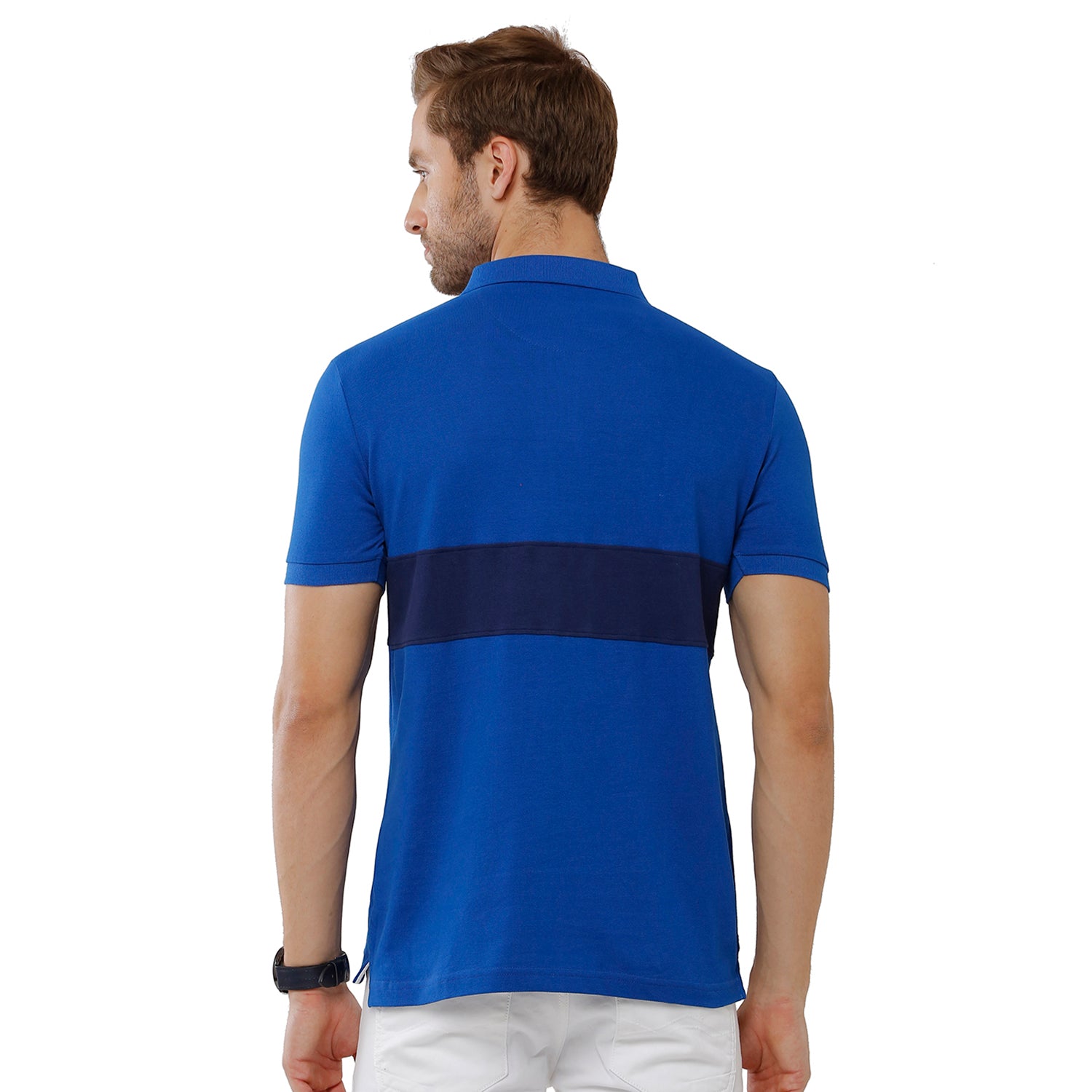 Classic Polo Bro Mens 100% Cotton Color Block Half Sleeve Slim Fit Polo Neck Multicolor T-Shirt (BRP - 321 B SF P) Classic Polo 