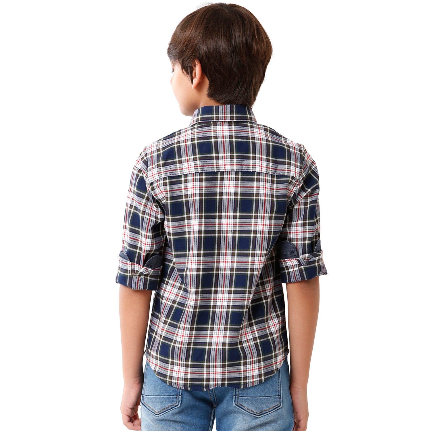 Classic Polo Bro Boys Checked Full Sleeve Slim Fit Blue Color Shirt - BBSH S2 15 B Shirts Classic Polo 