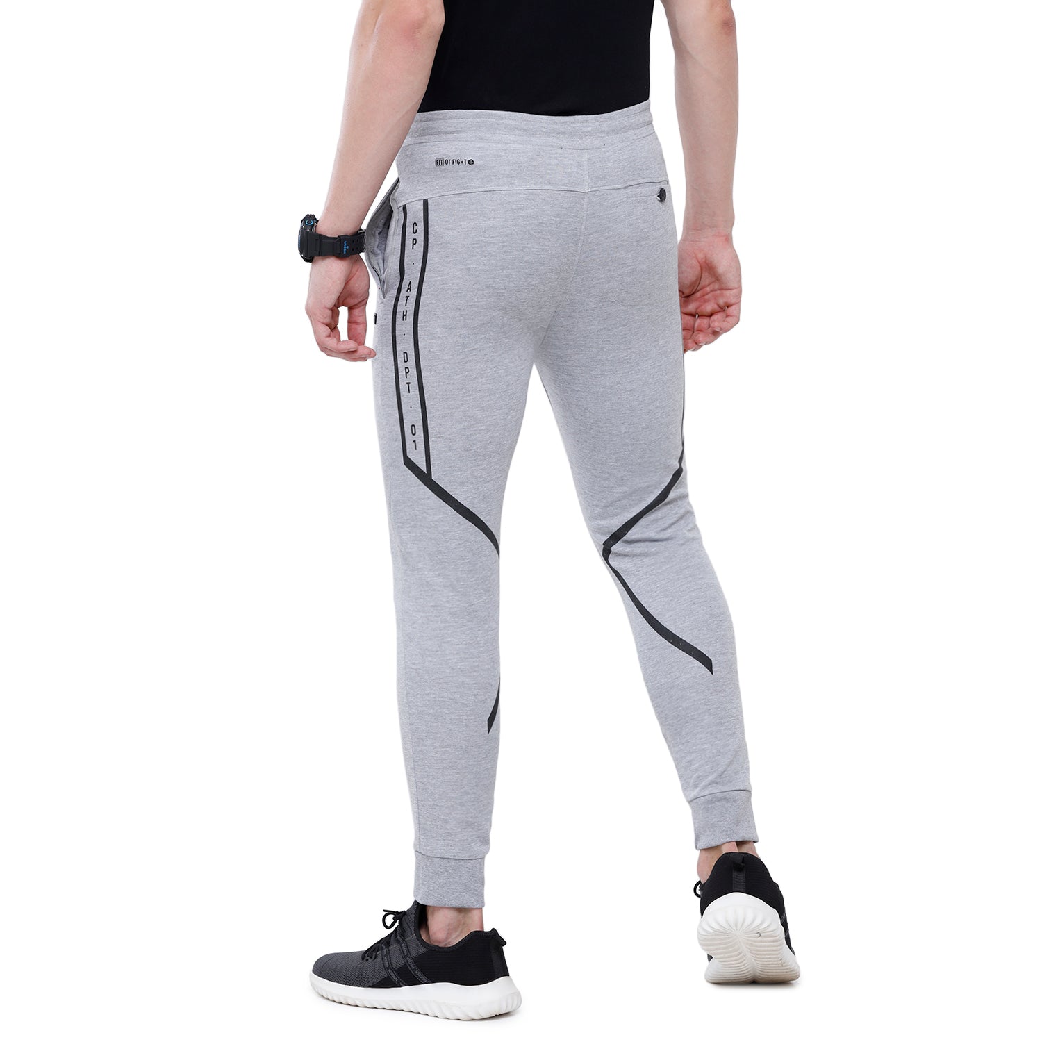 Classic Polo Men's White Solid Mélange Slim Fit Comfy Jogger Pant - Gioz-01 B Track Pants Classic Polo 