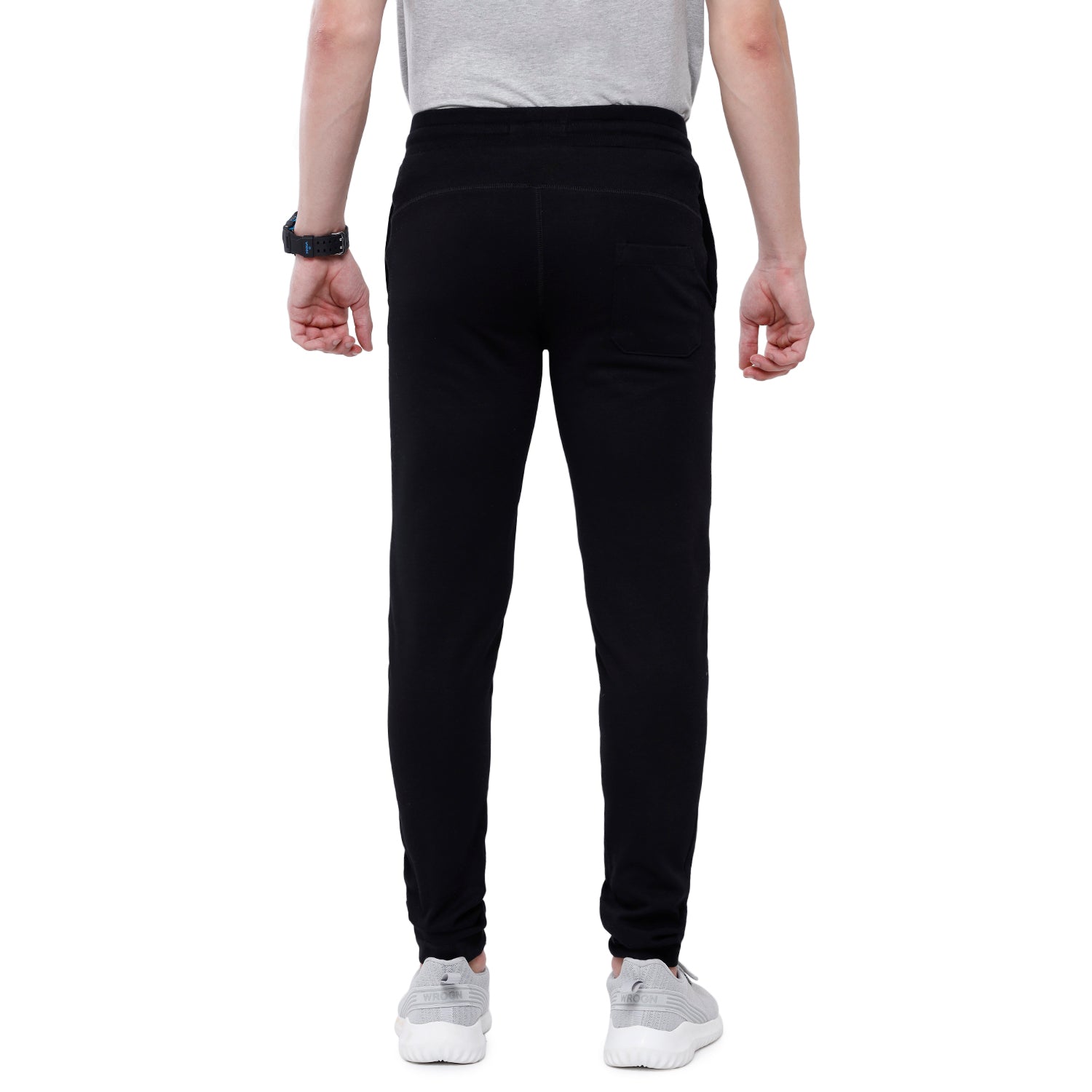 Classic Polo Men's Black Solid Melange Slim Fit Trendy Ultra Smart Track Pant - Inox - E.Black Track Pants Classic Polo 