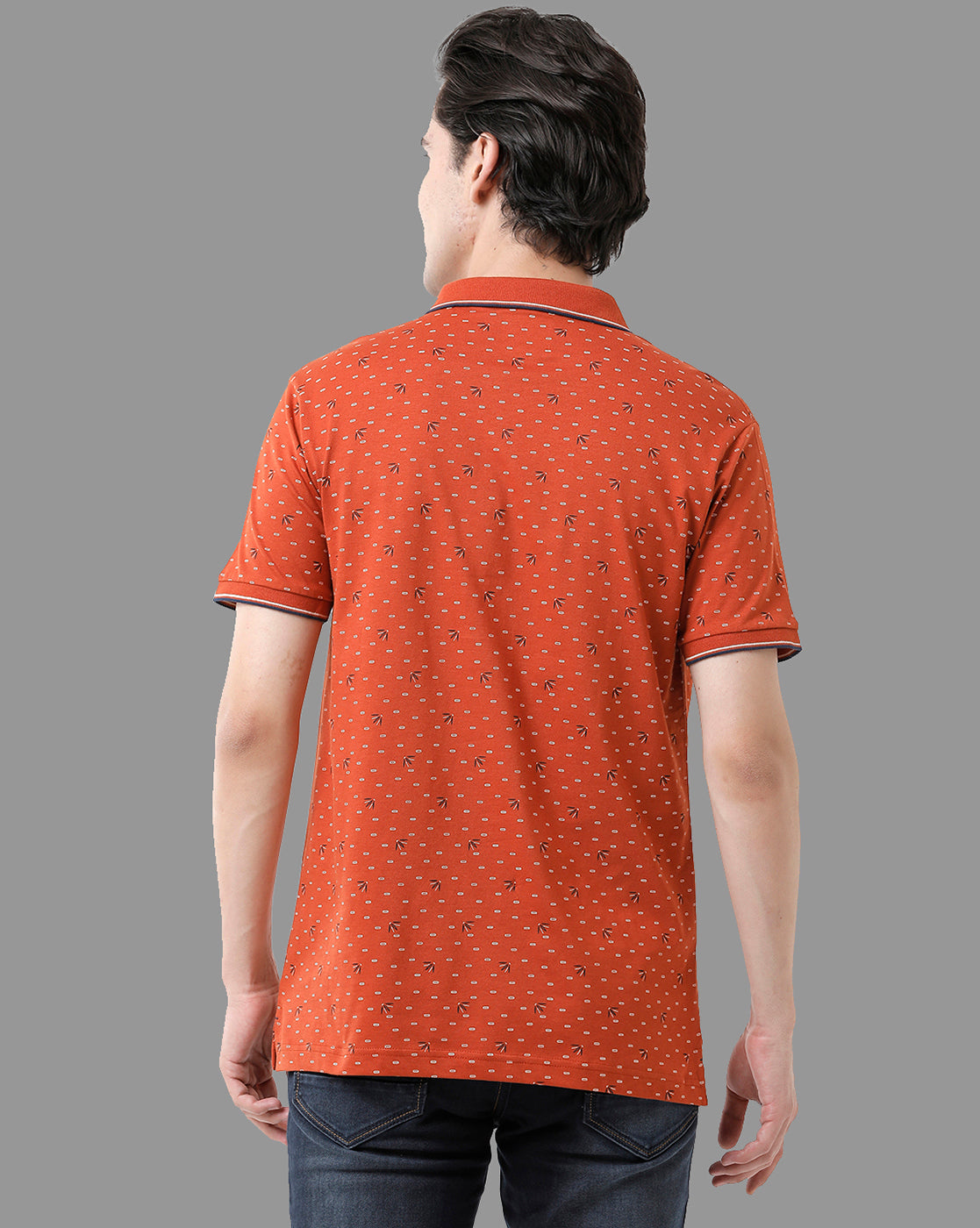Classic Polo Mens Cotton Half Sleeve Printed Slim Fit Polo Neck Red Color T-Shirt | Bello - 180 A