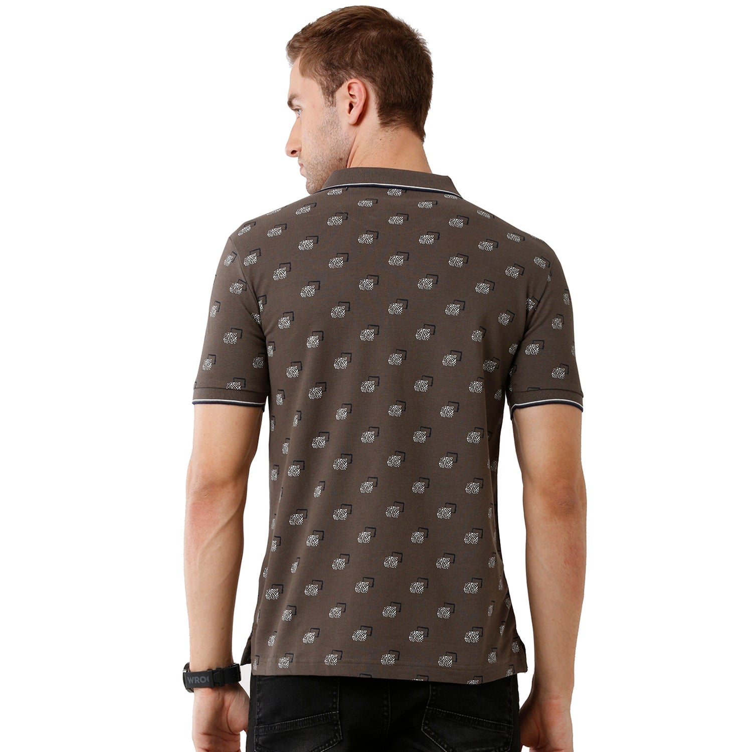 Classic Polo Mens Printed Half Sleeve Slim Fit Grey Color Polo T-Shirt - Beau 170 B T-shirt Classic Polo 