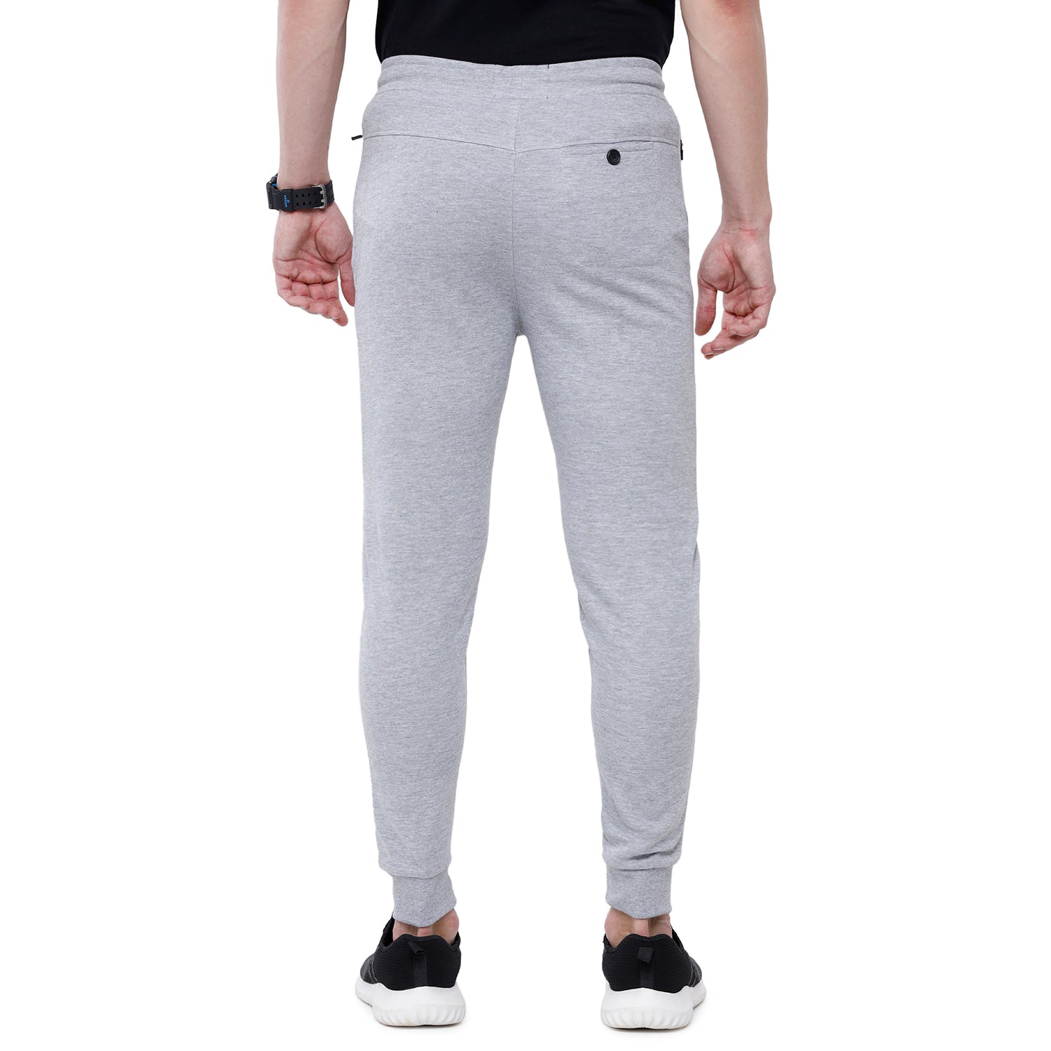 Classic Polo Men's White Solid Mélange Slim Fit Trendy Jogger Pant - Gioz-02 C Track Pants Classic Polo 