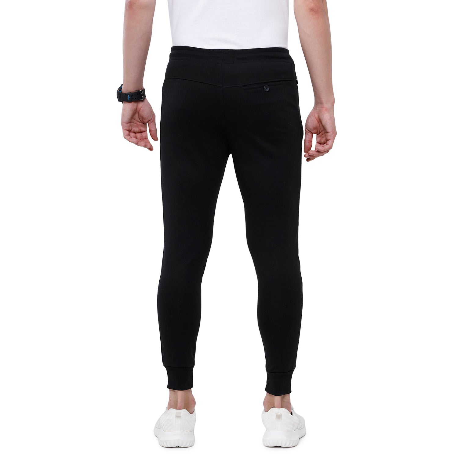 Classic Polo Men's Black Solid Melange Slim Fit Trendy Jogger Pant - Gioz-02 A Classic Polo 