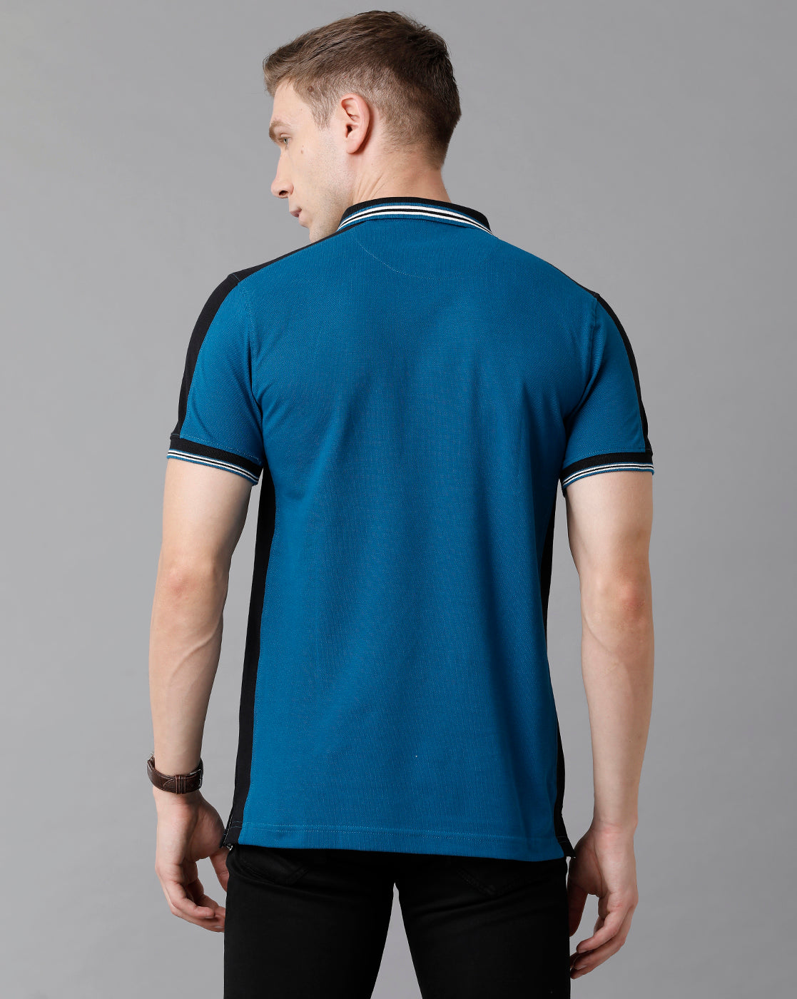CP BRO Men's Cotton Color Block Slim Fit Multicolor T-Shirt | Brp - 338 A